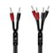 AudioQuest - Rocket 44 Single BiWire 13' Analog Speaker Cable w/ SureGrip 500 Connectors with Banana to Banana Connectors - Silver on Black-Front_Standard
