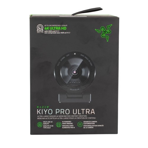 Razer Kiyo Pro Ultra 4K Webcam, Large Sensor, Auto Light