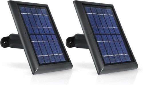 Wasserstein - Mountable Solar Panels for Arlo Essential and Essential XL Spotlight Security Cameras (2-Pack) - Black-Front_Standard 