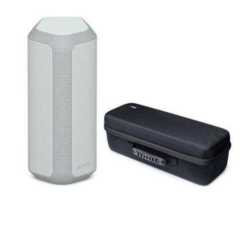 Sony - SRS-XE300 X-Series Wireless Portable Bluetooth Speaker (Gray) with Case - White-Front_Standard 