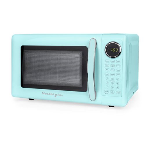 Nostalgia - Retro 0.7 cu. ft. Countertop Microwave - Aqua-Front_Standard 