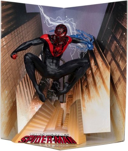 McFarlane Toys - Marvel 5.25" Spider-Man 1:10th Scale Collectible with Scene - Wave 2 (Miles Morales: Spider-Man #1)