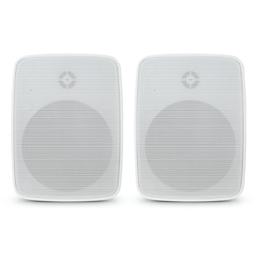 SoundPro - Dual Bluetooth Weatherproof Indoor & Outdoor Wall-Mount Loudspeakers - White-Front_Standard 
