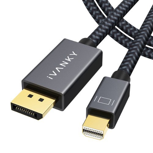 iVANKY - 8K Mini DisplayPort to DisplayPort Cable 6.6ft DP to DP Cable for MacBook, PC - Black-Front_Standard 