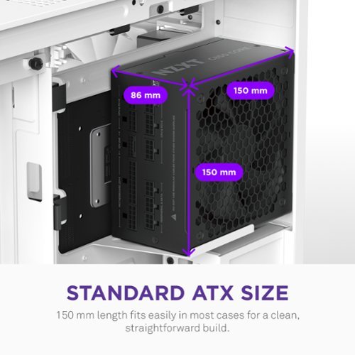 NZXT Gold Core 850W ATX 3.1 / PCIE 5.1 80 Plus Gold Cybenetics Platinum Fully Modular Power Supply - Black BUY IN MIDDLE EAST