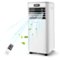 Costway - 6000 BTU Portable Air Conditioner Cools up to 350 Sq.Ft w/ Remote Control 3-in-1 Air Cooler w/ Drying - White-Front_Standard