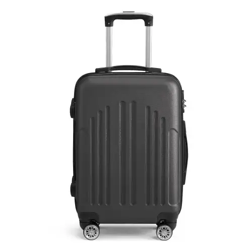 Front. Winado - 20" Airline Approved Small Trolley Case ABS Hardside Suitcase with Double Spinner Wheels & TSA Lock for Travel Business - Dark Gray.