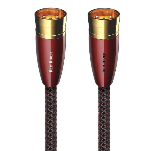 AudioQuest - Red River XLR > XLR 3.5' Analog Audio Interconnect Cable with XLR to XLR Connectors - Red on Black-Front_Standard 
