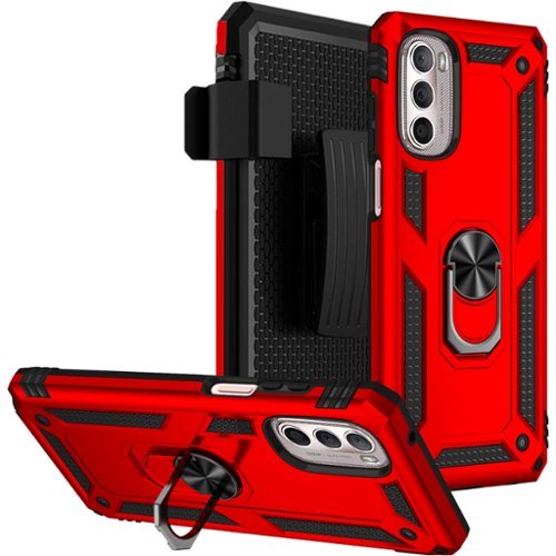 SaharaCase Military Kickstand Case for Motorola G Stylus 4G 2022 - Red HOW TO BUY