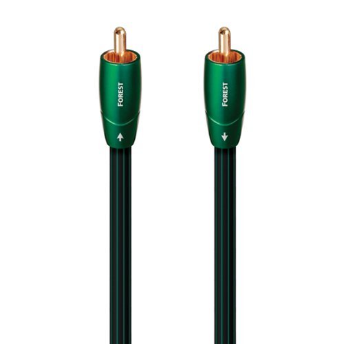AudioQuest - Forest Coax 9.8' Digital Digital Audio Cable with RCA to RCA Connectors - Black with Green Stripes