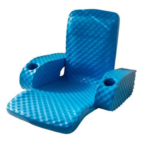 TRC Recreation - Folding Baja Chair Swimming Pool Float Armchair - Bahama Blue-Front_Standard 