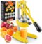 Zulay Kitchen - Cast-Iron Manual Citrus Press & Orange Squeezer Juicer - Bright Yellow-Front_Standard