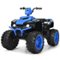 Gymax - 12V Electric Kids Ride On Car ATV 4-Wheeler Quad w/ Music LED Light - Navy-Front_Standard