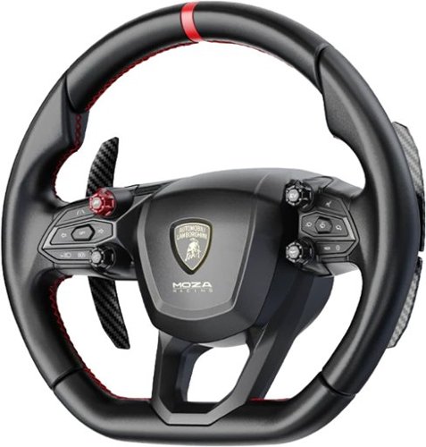 Moza Racing - Lamboghini Revuelto Sim Racing Steering Wheel for Windows - Black