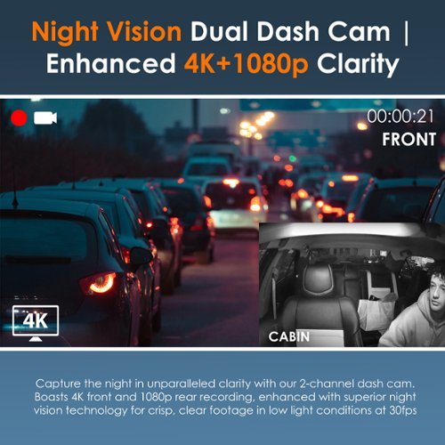 Rexing R316 4K GPS WiFi Front & Cabin Cam - Black BUY ONLINE