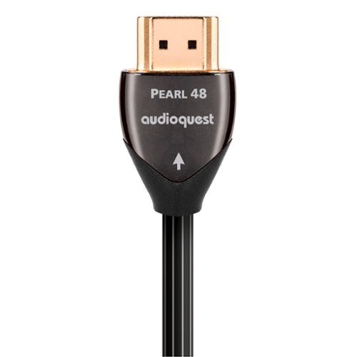 AudioQuest Pearl 48 4.9' 4K-8K-10K 48Gbps In-Wall Rated HDMI Cable - Black with White Stripes WORLDWIDE DELIVERY