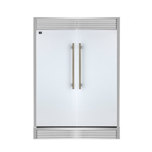 Forno Appliances - Maderno 27.2 Cu. Ft. Side-by-Side Convertible Refrigerator with Decorative Grill Trim - White