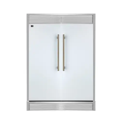 Front. Forno Appliances - Maderno 27.2 Cu. Ft. Side-by-Side Convertible Refrigerator with Decorative Grill Trim - White.