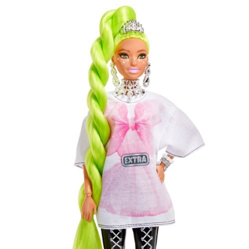 Barbie Extra Doll and Pet with Neon Green Hair GLOBAL SHIPPING