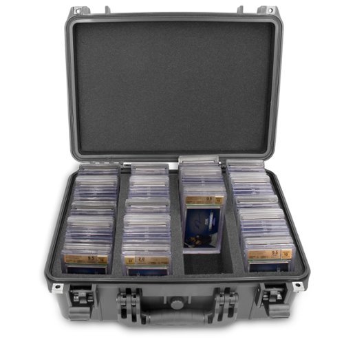 CASEMATIX Waterproof Graded Card Case Holds 130 BGS PSA Slabs or 450  Toploaders  Trading Card Box with Card Dividers IPX7 Black - Best Buy