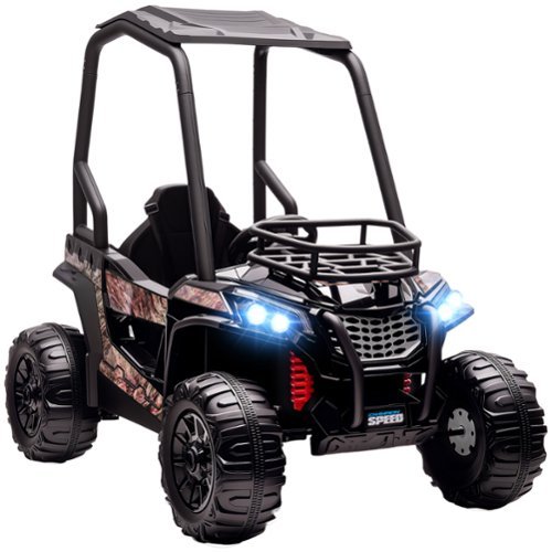 Aosom - 12V Kids UTV, Battery Powered Electric Ride on Car with Music, Lights, MP3/USB, Suspension, Remote, Toy Vehicle-Front_Standard 