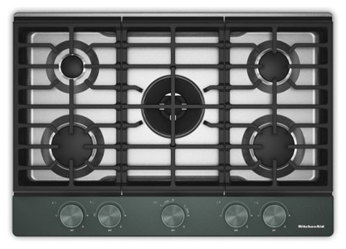 KitchenAid - 30 in. Wide 5 burners Gas Cooktop with   Integrated Wok Grate - Juniper-Front_Standard 