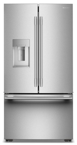 KitchenAid - 23.9 Cu. Ft. French Door Refrigerator with External Water Dispenser - Stainless Steel