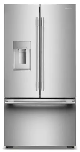 Front. KitchenAid - 23.9 Cu. Ft. French Door Refrigerator with External Water Dispenser - PrintShield Stainless.