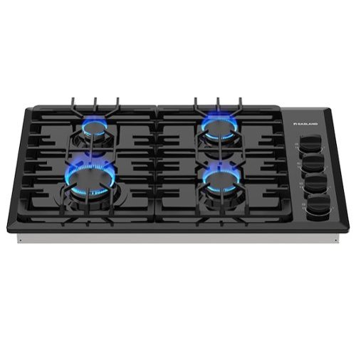 GASLAND - 30 inches Gas Cooktop with 4 Sealed Burners - Black Enamel-Front_Standard 