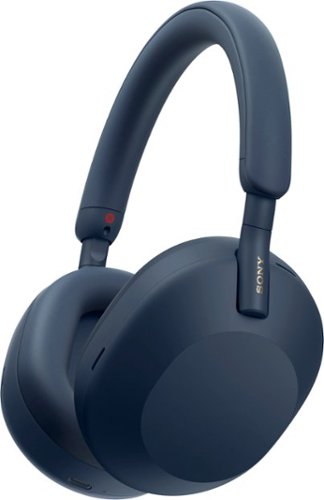 Sony - WH-1000XM5 Wireless Noise Cancelling Over-the-Ear Headphones - Blue-Front_Standard 