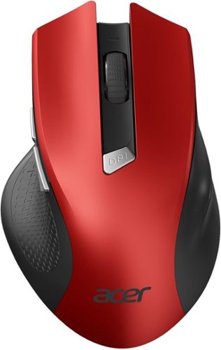 Acer - Wireless Mouse for Laptop, 2.4GHz Computer Mouse 3 Adjustable DPI Office Cordless USB Mice with USBA Receiver - Wireless - Red-Front_Standard 