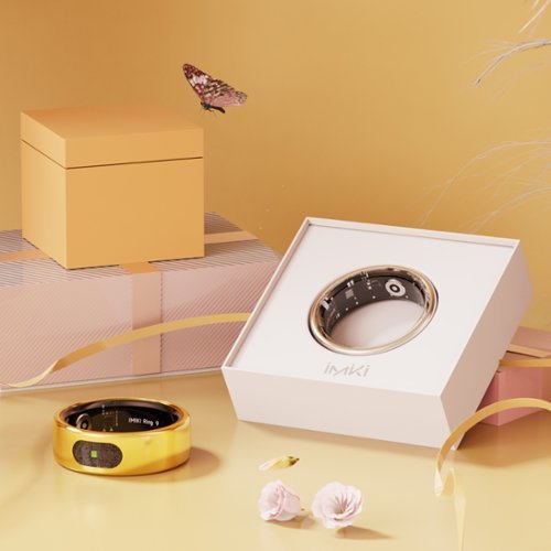 IMIKI Smart Ring – Waterproof Fitness Tracker w/ Health & Sleep Monitoring, Touch Function – Size Before You Buy – Size 9 - Silver BUY IN HONG KONG