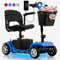 Hover Heart - Heavy Duty 4 Wheel Mobility Scooter for Adults & Seniors - Portable Electric Travel Scooter with Seat, LED Light, Basket - Blue-Front_Standard