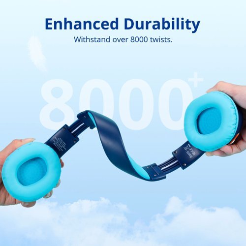 Tronsmart KH02 Wireless Headphones with 74/85/93dB Safe Volume, Built-in Microphone, Bluetooth 5.3, 45H Playtime for School Travel - Navy Blue BUY IN UAE