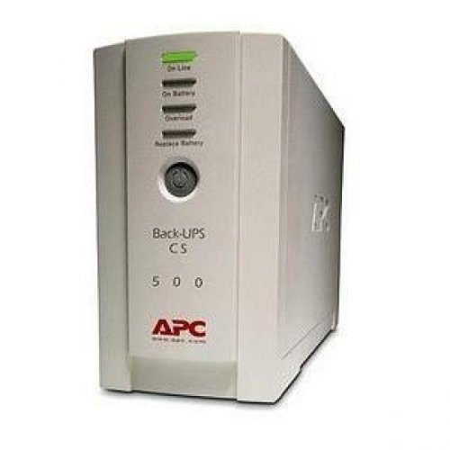 APC - Back-UPS CS 500 - 500VA/300W - 2.4 Minute Full Load - 3 x IEC 320-C13, 1 x IEC 320-C13 - Battery/Surge-protected, 2 - Beige-Front_Standard 