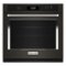 KitchenAid - 27" Built-In Single Electric Wall Oven with Air Fry Mode - Black Stainless Steel-Front_Standard
