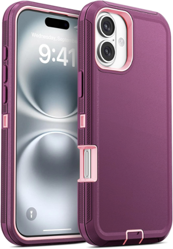Entronix - Heavy Duty Case for iPhone 17 - Triple-Layer Protection - Purple-Front_Standard 