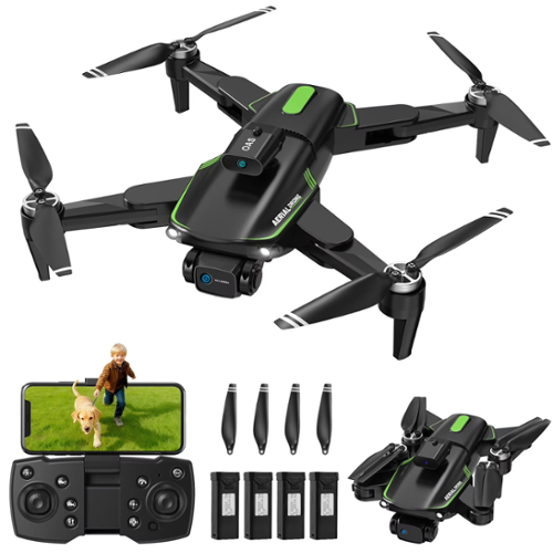 VILINICE - Drone with Camera for Adults, Dual HD Cameras 90°Adjustable Lens, Brushless Motor, Optical Flow Positioning-Front_Standard 