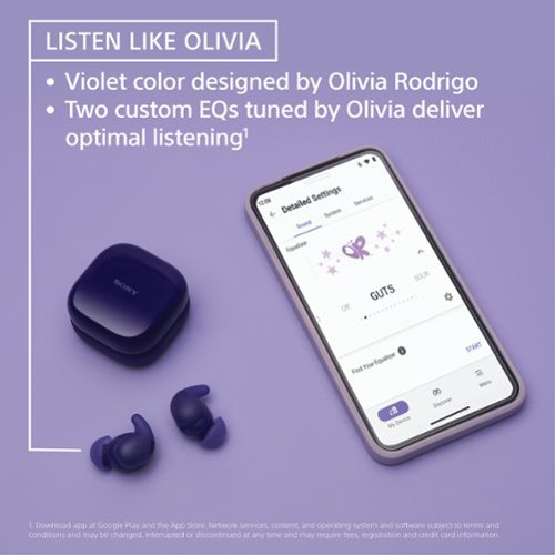 Sony LinkBuds Fit True Wireless Noise Canceling Earbuds - Olivia Rodrigo Violet BUY IN EUROPE