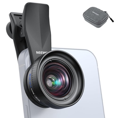 Neewer - 18mm Wide Angle Lens for Phone, 0.75X/100° FOV, 17mm Thread Clip, 6 Elements, LS-72-Front_Standard 