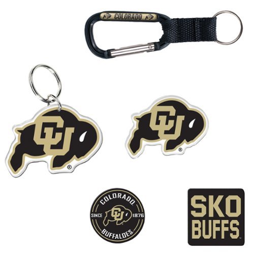 WinCraft - Colorado Buffaloes 5-Pack Key Ring and Fridge Magnet Set - Multicolor-Front_Standard 