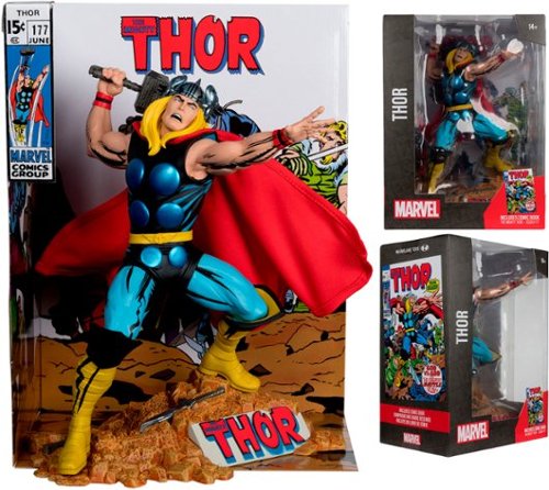 McFarlane Toys Marvel Thor 1:6th Scale Collectible with Scene & Comic (The Mighty Thor #177) WORLDWIDE DELIVERY