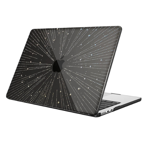 Stock Preferred - Slim Protective Hard Shell Case for MacBook Air 13.6-inch - Meteor Black-Front_Standard 