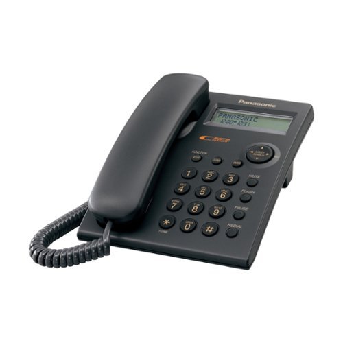 Panasonic - 1-Line Caller ID Integrated Telephone System - Black-Front_Standard 