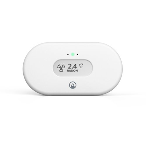 Airthings View Radon Battery Wi-Fi Smart Radon/Humidity/Temperature Sensor - Matte White INTERNATIONAL SHIPPING