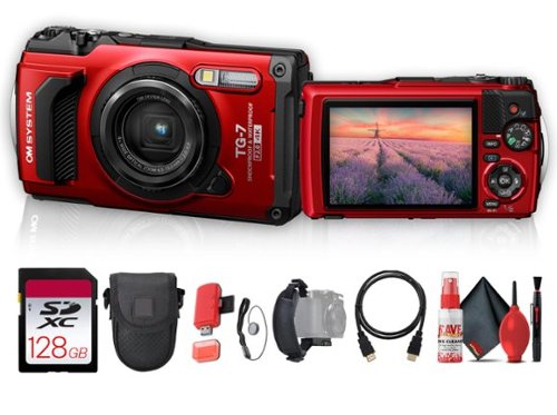 美品　OM SYSTEM TG-7 Bundle OM System Tough TG 7 Digital Camera (Red