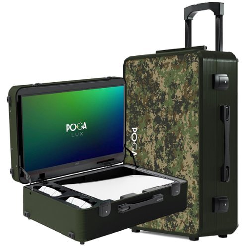 POGA - LUX PlayStation 5 Premium Portable Console Travel Case w/ Trolley and 23" AOC Gaming Monitor - Camouflage