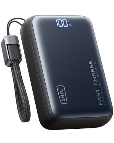 INIU - 100W Power Bank Smallest 25000mAh Fast Charging Portable Charger for MacBook Dell HP iPad Tablet iPhone Samsung etc - Black-Front_Standard 