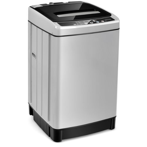 Compact Full-automatic Washing Machine & Dryer w/ 11 lbs Capacity Grey-Front_Standard 