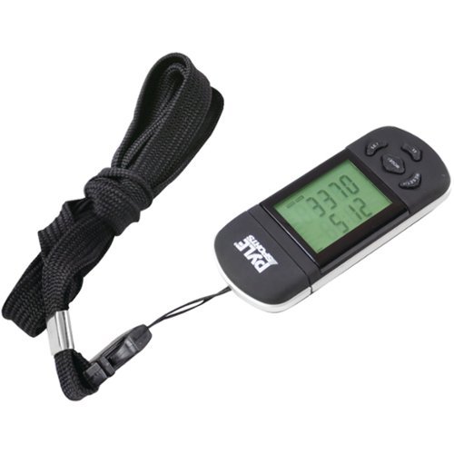 Pyle - Smart Step Counter Digital Pedometer - Walking Running Sport Step Tracker w/ 3D Sensor, LCD Screen, USB, Lanyard Strap - Black-Front_Standard 